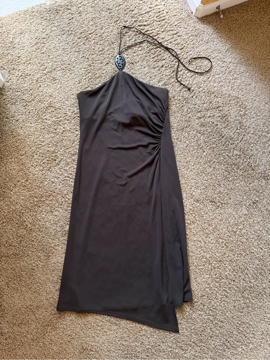 BCBGMaxAzria Dresses & Skirts - BCBG Brown Halter Midi Dress